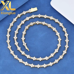 Manufacture Custom Design Fine Luxury Other Star Zircon 6mm Plated <b>Tennis</b> <b>Chain</b> Bracelet Women's & Men's Hip Hop Claw Setting - Product Image 1
