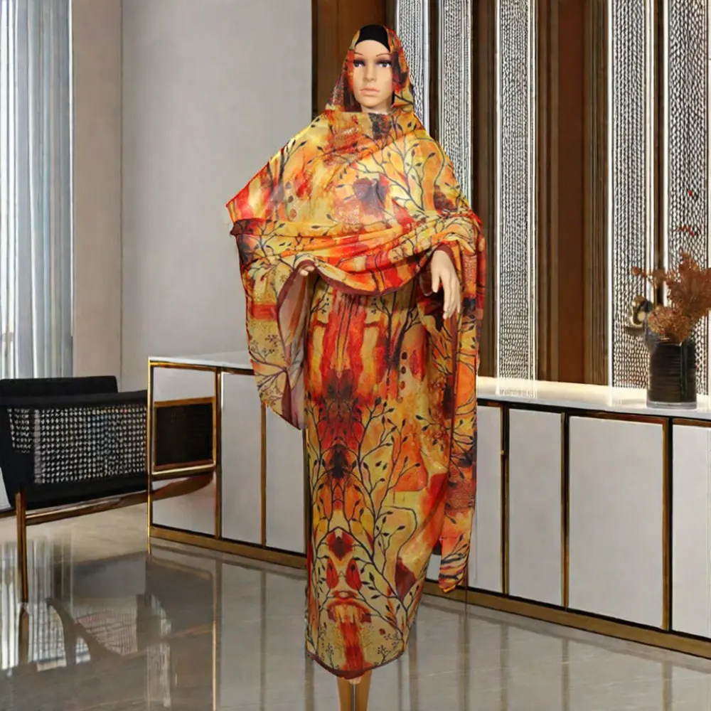 Roupões de algodão japonês volile sudanês para mulheres, roupões turcos abertos e luxuosos personalizados com glitter, abaya dubai turquia toub 2024, somali dirac