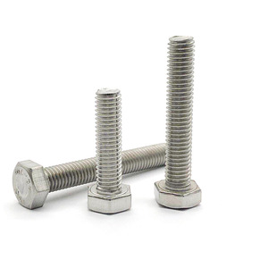 สกรูหัวหกเหลี่ยมสแตนเลส 304 ยี่ห้อ Jiufei ขนาด M6 M8 M10 เกลียวเต็ม DIN933 เกรด 8.8 ผ่านกระบวนการพาสซิเวต สำหรับใช้งานมาตรฐาน - Product Image 1