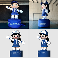 Mascotte florale gonflable géante personnalisée 4m en tissu Oxford imperméable avec ventilateur intégré, résistante au soleil, installation facile pour la publicité universitaire