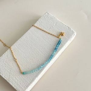 Dylam Luxury Jewelry 18K Gold Plated 925 <b>Silver</b> Link Chain Natural Stones Aquamarine Orb Natural Crystal <b>Bracelets</b> & <b>Bangles</b> - Product Image 4