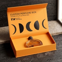 Confezione Regalo Premium Personalizzata per Colonia all'Arancia e Scatola Magnetica per Profumo con Espositore in Carta e Confezione per Fragranze