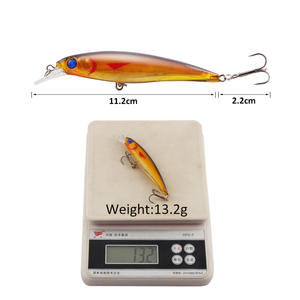 Leurre Minnow Ytqhxy 11,2 cm 13,2 g, Appât de surface pour la pêche au bar, avec sonnette, ensemble de leurres durs - Product Image 2