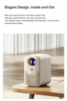 Projecteur de cinéma maison MIJIA 1080P compatible avec les téléphones, mise au point automatique et correction de la distorsion trapézoïdale, zoom, mini projecteur portable pour extérieur