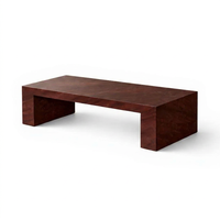 Table basse en marbre minimaliste, mobilier moderne pour salon, design durable