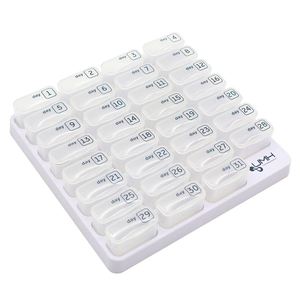 Organisateur de médicaments portable 31 jours avec compartiments escamotables pour pilules et vitamines - Product Image 3