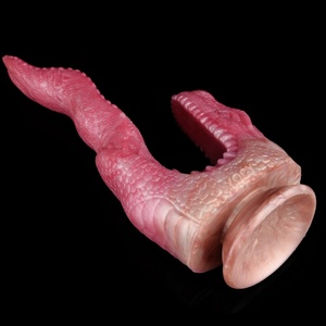 Fantasy Dragon Tongue with Suction Cup Silicone Double <b>Dildo</b> Clit Stimulate Prostate Massage Sex Toys for Women - Product Image 4