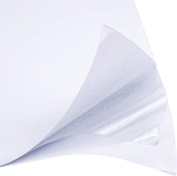 Papier adhésif double face à colle acrylique thermofusible 60g avec doublure en glassine, autocollant adhésif pour étiquettes de stérilisation PP PET, forte adhérence