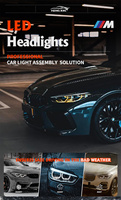 Accessoires de voiture pour BMW E90 E91, phares LED 12V, nouveaux, 6000K, ajustement universel, systèmes d'éclairage automobile