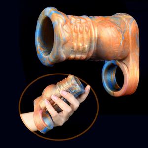 Artificial Penis Sleeves Dragon Set with Male Sex Toys <b>Dildo</b> Increase Boldness for Men - Product Image 1