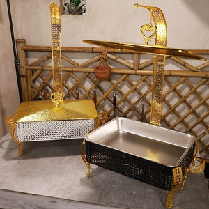 Stainless Steel <b>Buffet</b> Stove Rectangular 5.5L Hanging Food <b>Warmer</b> Hotel Restaurant Use - Product Image 1