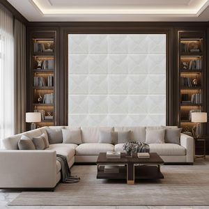 UDK Toptan 3D Geometrik PVC Duvar Paneli Su Geçirmez Ateşe Dayanıklı İç Mekan Dekoratif Levha TV Arkası Villa Otel Yatak Odası için - Product Image 5