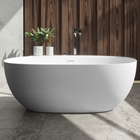 LDOW Grande baignoire en céramique autoportante égouttoir de massage à air design contemporain pour le trempage de la salle de bain Hôtels villas modernes