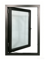 Fenêtre à battant en aluminium avec verre trempé transparent