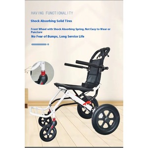 Cross-Border Portable Foldable Aluminum Alloy Wheelchair for Elderly Airplane Mobility Accessible Outdoor Handicapped Scooter - Product Image 6