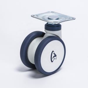 <span class=keywords><strong>3</strong></span>/4 Zoll Rad 60-80kg Belastung Lebensmittel- und Medizintechnik-Rollwagen Mittelschwerer Elastischer Gummi-Schwenkrollen - Product Image 1