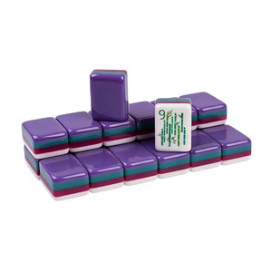 Customized Luxury Purple 4 - Layer Acrylic American - style 160 - piece <b>Mahjong</b> <b>Set</b>, Foldable for Adults - Product Image 2