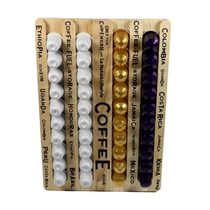 Wooden Nespresso Coffee Capsule Holder 40pcs pods Coffee Capsule Storage Rack