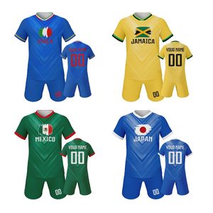 Meksika özel erkek futbol forması Set milli takım tarzı futbol kiti nefes şort gömlek hediye OEM hizmeti otomatik kesme - Product Image 1