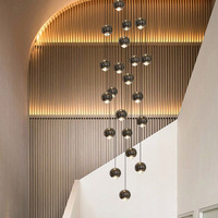 Moderne Restaurant Chambre Villa Escalier Éclairage Usage Domestique luxe Art Décoratif fleur Led Pendentif Lumière longue