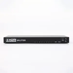 Kualitas Tinggi 1X8 Input 1 Output 8 HDMI Splitter HD Display EDID HDCP 4K X 2K @ 60Hz 4:2:0 HDMI Splitter untuk Kantor