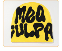 En stock, Fabricant direct, Best-seller transfrontalier, Bonnet unisexe hip-hop chaud en fibre acrylique tricotée jacquard à lettres