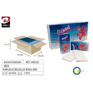 Bissu Pocket Tissues 8x8 Count 24 Pieces Facial Use - Product Image 1