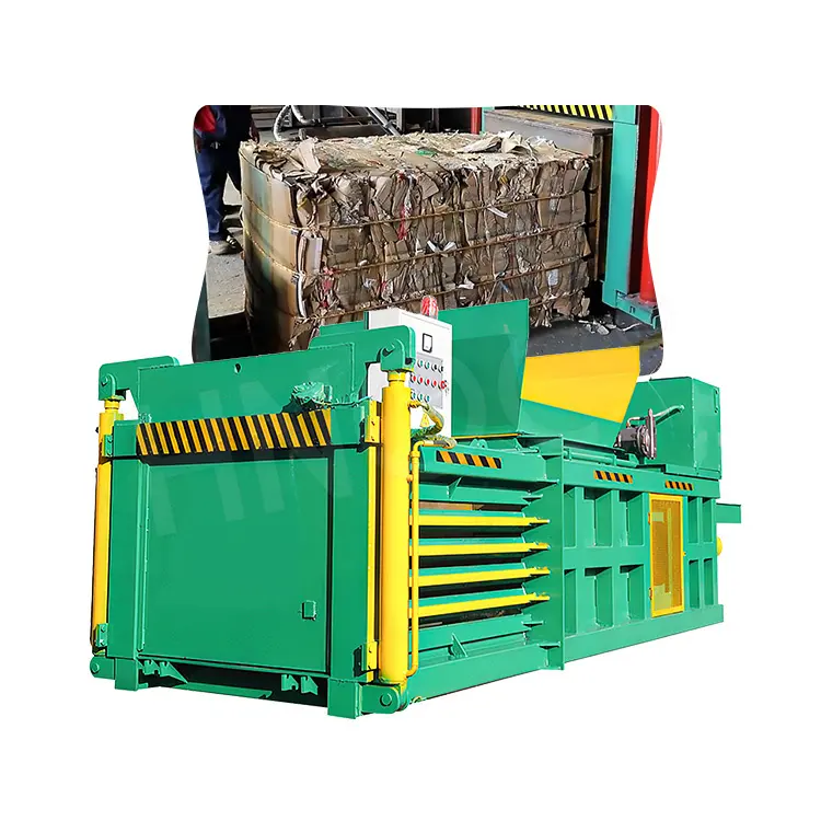 HNOC Horizontal Garbage Rice Husk Compactor Baler Hydraulic Baler Press Machine for Waste Paper