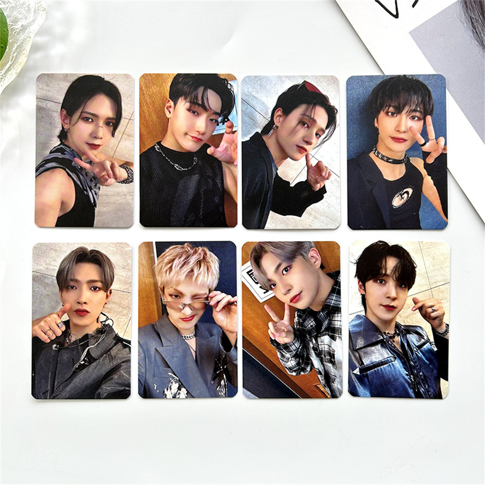 8pcs/set KPOP ATEEZ Photocards - Double Sides Waterproof