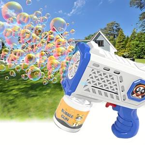 لعبة إلكترونية 2 في 1 للأطفال متعددة الألوان ألعاب صيفية طويلة المدى للأطفال في الهواء الطلق مسدس بخ بفقاعات ومياه بلاستيكي - Product Image 6