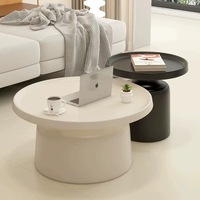 Combinaison de table basse circulaire de style crème populaire moderne salon appartement table centrale salon meubles de maison