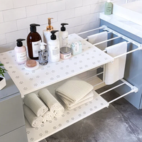 Organisateur d'étagères superposables réglables sans perçage pour armoire, placard, rangement de chaussures, séparateur de rangement, support de rangement peu encombrant