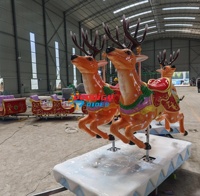 Train de Père Noël certifié CE pour carnaval extérieur, équipement de train de Noël à vendre