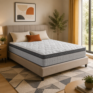 Matelas hybride à ressorts ensachés 9 zones pour hôtel <span class=keywords><strong>5</strong></span> étoiles, 22 cm d'épaisseur, mousse à mémoire de forme souple en gel, idéal pour appartement moderne - Product Image 4