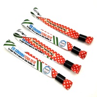 Bracelet personnalisé en polyester pour contrôle d'accès, écologique, par sublimation, avec logo personnalisé et boucle de réglage, pour promotion et événements