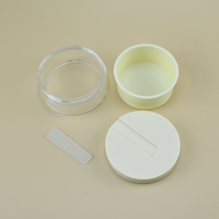 Conteneur vide pour masque facial de 100 g, acrylique + PP, rond, rechargeable, pour cosmétiques, soins de la peau, baume corporel, avec bouchon à vis et cuillère