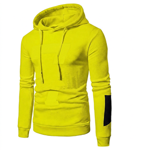 เสื้อสเวตเชิ้ตมีฮู้ดสีม่วงสำหรับผู้ชาย พิมพ์ลายหมายเลข 7 สีดำ ทรงเข้ารูป สวมใส่สบาย แขนยาว สำหรับฤดูใบไม้ร่วง - Product Image 2