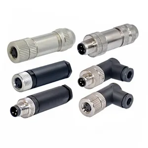 m5 m8 m12 m16 7/8 m23 waterproof solder pcb panel mount socket male female plug 3 4 5 6 8 12 pin plastic circular connector