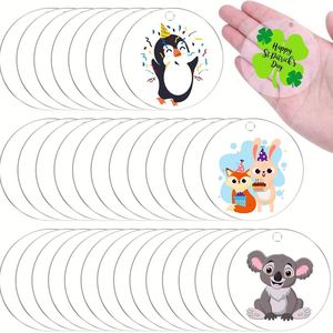 Disques ronds en acrylique transparent de haute qualité personnalisés, cercles en acrylique transparents, disques en plastique pour cadeaux promotionnels - Product Image 3