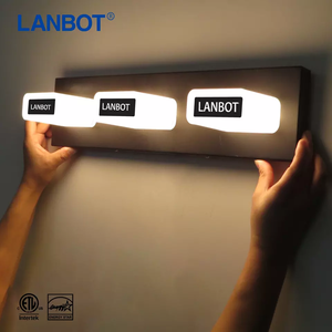 현대적인 미니멀리스트 LED 욕실 화장대 조명 3구 불빛 차단 유리 갓 벽걸이 장식 조명기구 - Product Image 3