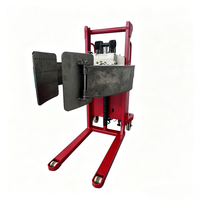 Chariot élévateur semi-électrique personnalisé Afuko FC avec pince rotative hydraulique CE, pneus pleins en polyuréthane 12V, batterie au plomb-acide