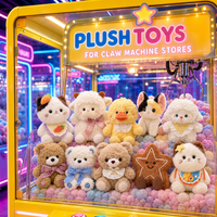 Approvisionnement direct usine : Peluches de 8 pouces, styles variés, pour machines à griffes et centres de jeux, destinées aux distributeurs de prix