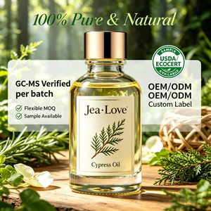 Aceite Esencial de Ciprés Premium, Puro Cupressus <span class=keywords><strong>Sempervirens</strong></span>, para Aromaterapia Relajante, Purificador de Aire, Cuidado de la Piel, Artesanía, OEM, ODM - Product Image 1