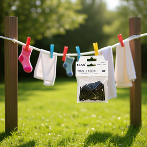 Pinces à linge en bois Ilan 2,5 cm noires 25 pièces pour vêtements - Product Image 3