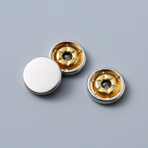 Thuận tiện đường may miễn phí nút kim loại Snap phụ kiện hợp kim kẽm ẩn Shank phong cách khóa cho quần áo Jeans Túi hạt mạ - Product Image 3