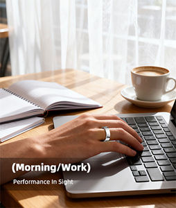 Anneau intelligent en alliage de titane SHR, ultra léger, hypoallergénique, avec rapports de bien-être alimentés par l'IA, score de préparation quotidienne au <span class=keywords><strong>sommeil</strong></span> - Product Image 2