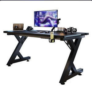 Table de bureau debout à pieds en acier et design simple, bureau de jeu sur ordinateur pour un usage domestique, vente chaude - Product Image 1