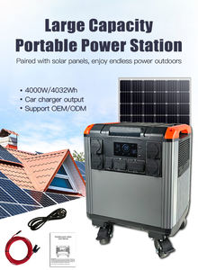 เครื่องกำเนิดไฟฟ้าพลังงานแสงอาทิตย์ BIGINVERTER T40 4000W 4000Wh พร้อมแผงโซลาร์เซลล์แบบพกพา 2x400W 120/240v 4000W AC Output - Product Image 3