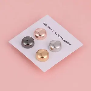 Wholesale Magnetic Muslim Accessories Gold Silver Magnet Hijab Brooch For Clip Scarf Pins Stud