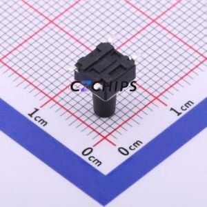 TS-1002S-BR09516 Tactile Switch SMD-4P,6x6mm Switch Single Pole Single Throw Round Button 1.6N Vertical Mount - Product Image 2